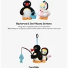 Baby Molly × Pingu Seria Happy Fishing – Cutie de vinil cu pandantiv de pluș Baby Molly × Pingu Seria Happy Fishing – Cutie de vinil cu pandantiv de pluș