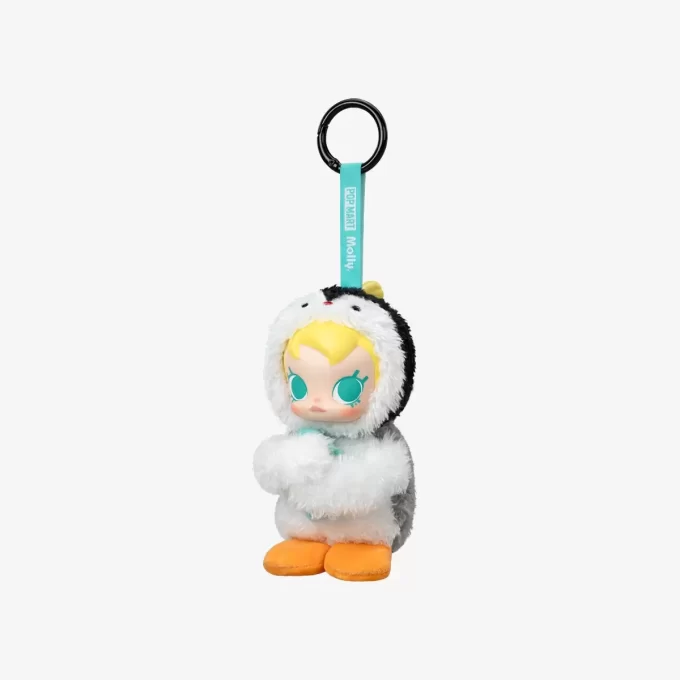 Baby Molly × Pingu Seria Happy Fishing – Cutie de vinil cu pandantiv de pluș Baby Molly × Pingu Seria Happy Fishing – Cutie de vinil cu pandantiv de pluș