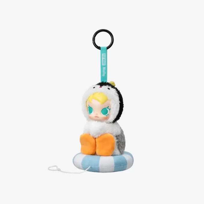 Baby Molly × Pingu Seria Happy Fishing – Cutie de vinil cu pandantiv de pluș Baby Molly × Pingu Seria Happy Fishing – Cutie de vinil cu pandantiv de pluș