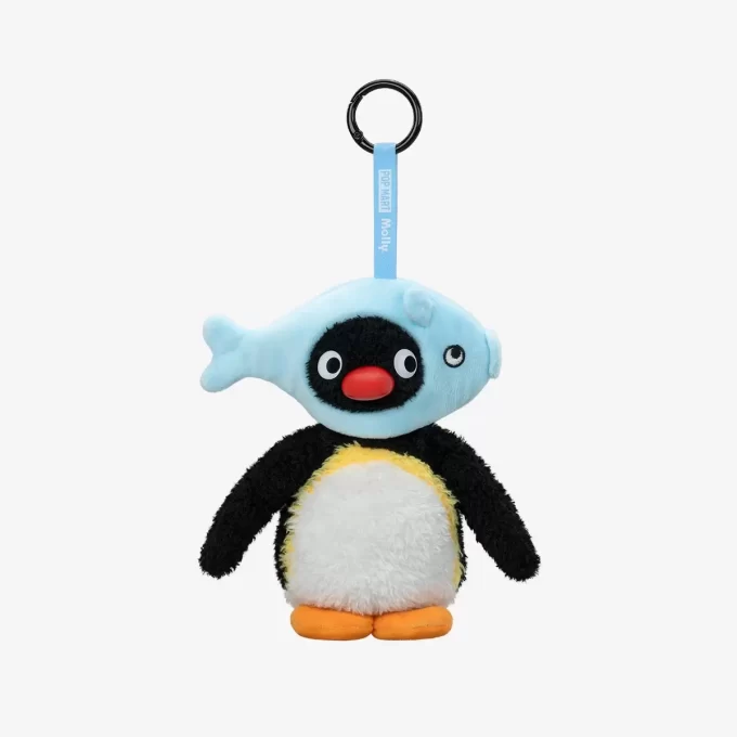 Baby Molly × Pingu Seria Happy Fishing – Cutie de vinil cu pandantiv de pluș Baby Molly × Pingu Seria Happy Fishing – Cutie de vinil cu pandantiv de pluș