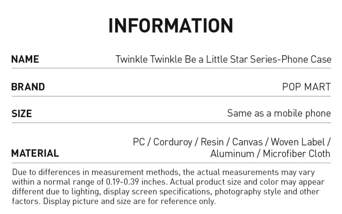 Carcasă de telefon Twinkle Twinkle Be A Little Star Series