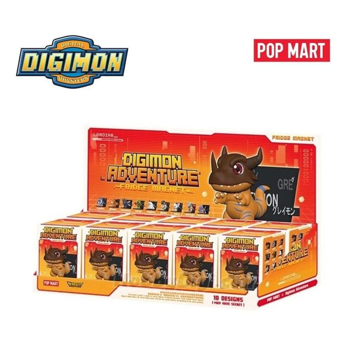 Carcasă sigilată cu magnet de frigider Digimon (10 cutii blind)