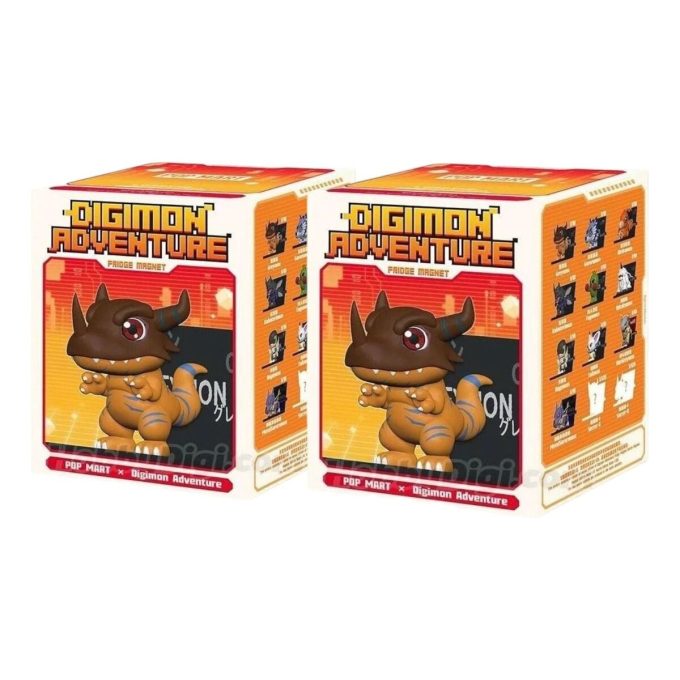 Carcasă sigilată cu magnet de frigider Digimon (2 cutii oarbe)