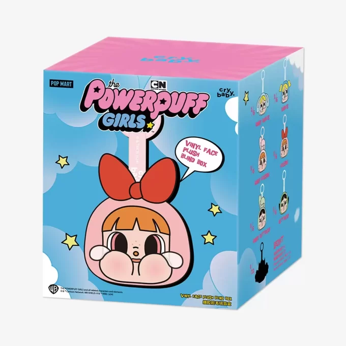 CRYBABY × Seria Fetițele Powerpuff – Cutie de pluș cu față de vinil CRYBABY × Seria Fetițele Powerpuff – Cutie de pluș cu față de vinil