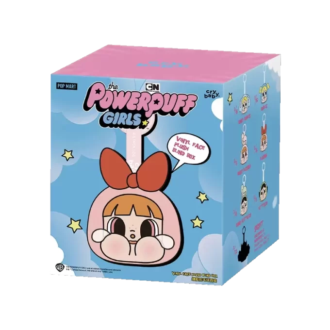 CRYBABY × Seria Fetițele Powerpuff – Cutie de pluș cu față de vinil CRYBABY × Seria Fetițele Powerpuff – Cutie de pluș cu față de vinil