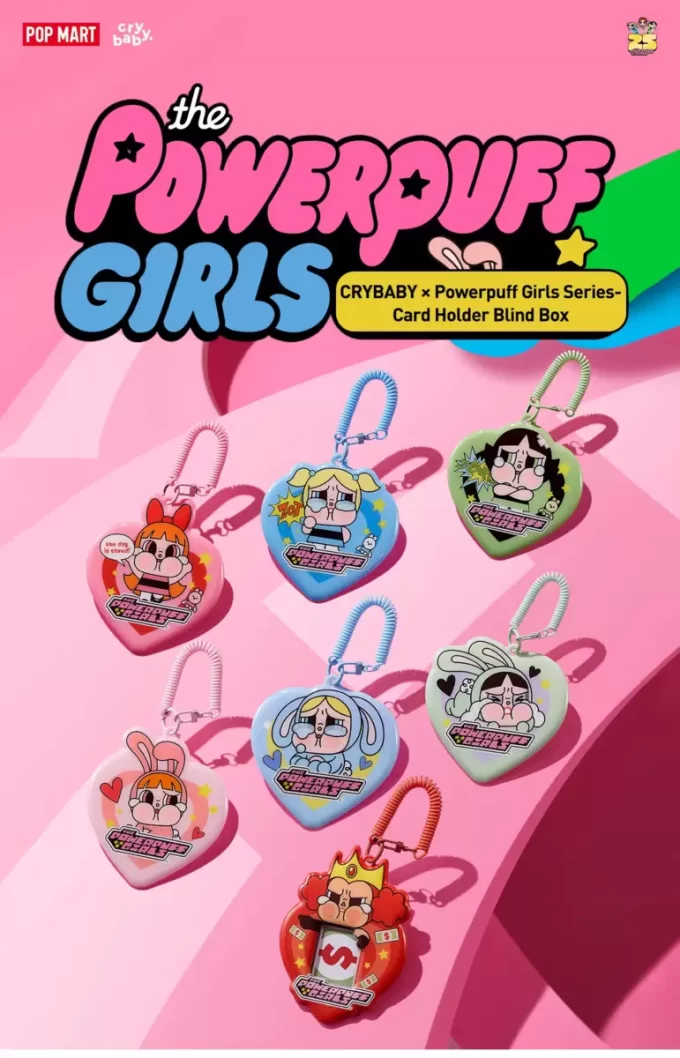 CRYBABY× Seria Fetițele Powerpuff – Cutie pliabilă cu suport pentru carduri