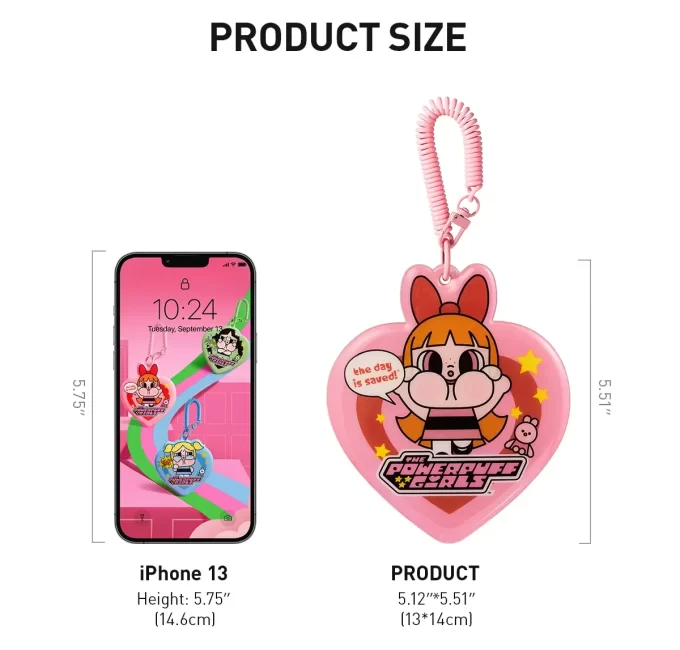 CRYBABY× Seria Fetițele Powerpuff – Cutie pliabilă cu suport pentru carduri