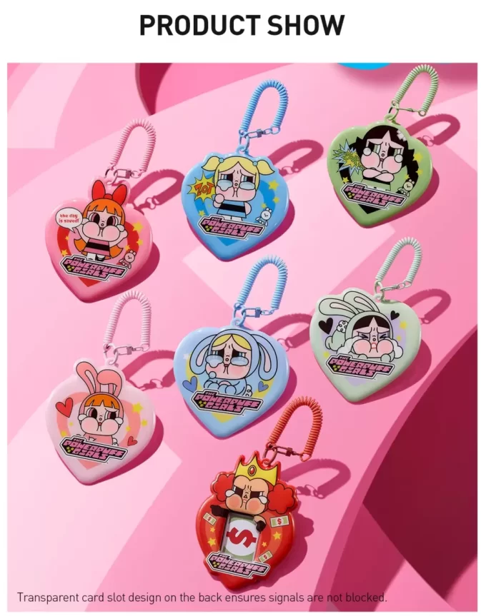 CRYBABY× Seria Fetițele Powerpuff – Cutie pliabilă cu suport pentru carduri