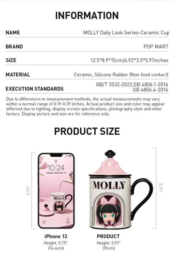 Cupă ceramică MOLLY Daily Look Series