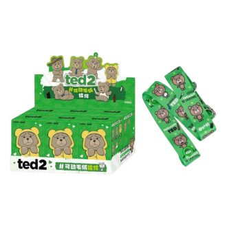 Cutie sigilată cu pandantiv de pluș Ted2 Teddy Bear Action (6 cutii blindate) + bonus special pentru salopetă și orteză
