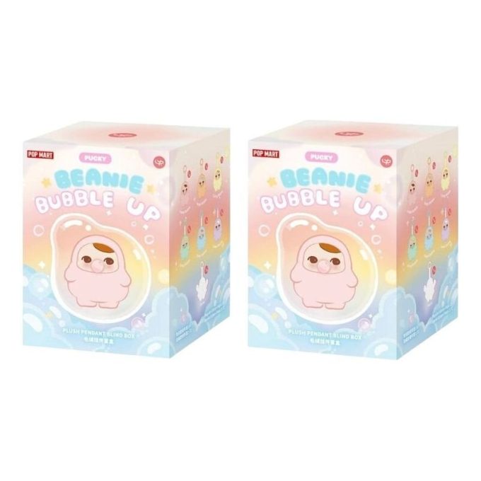 Cutii sigilate cu pandantiv de pluș Pucky Beanie Bubble Up (2 cutii oarbe)