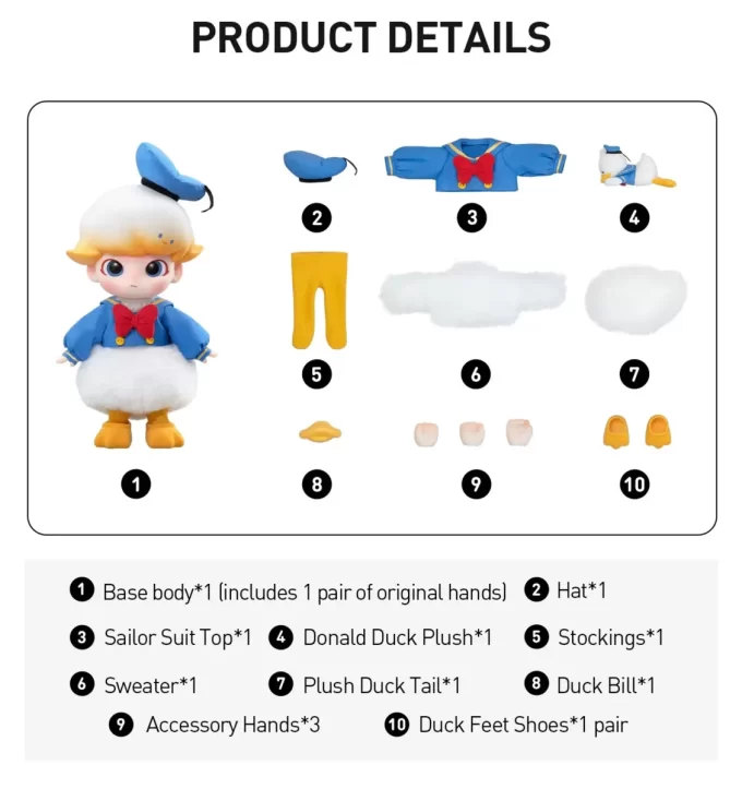 DIMOO Donald Duck Figurină 1/8