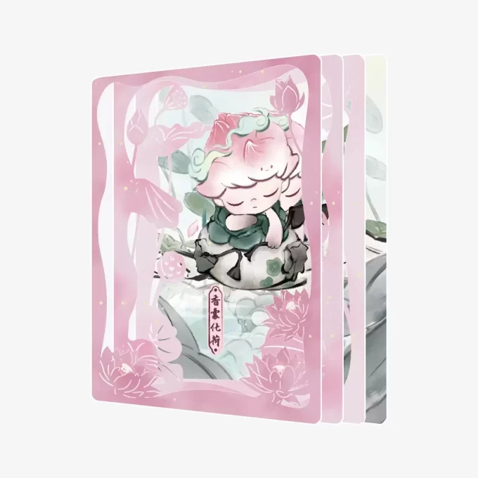 DIMOO Stories In The Cup Series Figurine Art Collection Cards