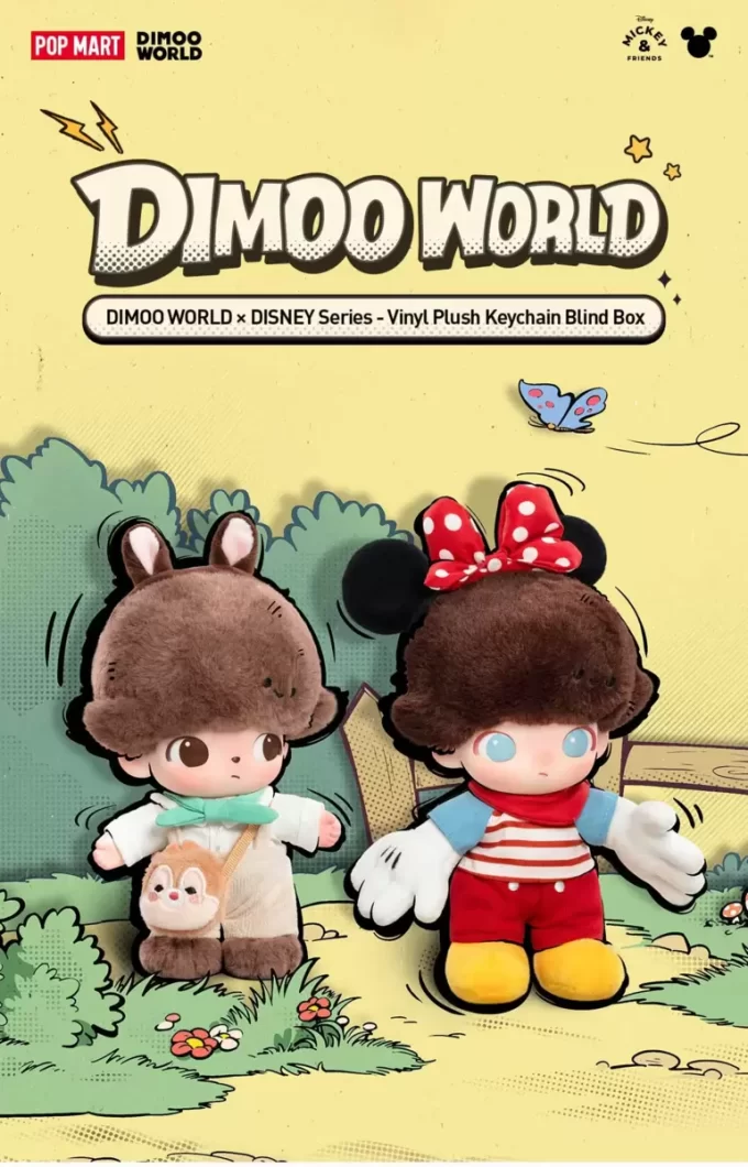 DIMOO WORLD × Seria DISNEY – Cutie de pluș din vinil pentru breloc DIMOO WORLD × Seria DISNEY – Cutie de pluș din vinil pentru breloc
