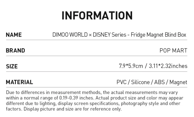 DIMOO WORLD × Seria DISNEY – Cutie magnetică pentru frigider DIMOO WORLD × Seria DISNEY – Cutie magnetică pentru frigider