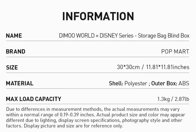 DIMOO WORLD × Seria DISNEY – Geantă de depozitare cu cutie jaluzătoare DIMOO WORLD × Seria DISNEY – Geantă de depozitare cu cutie jaluzătoare
