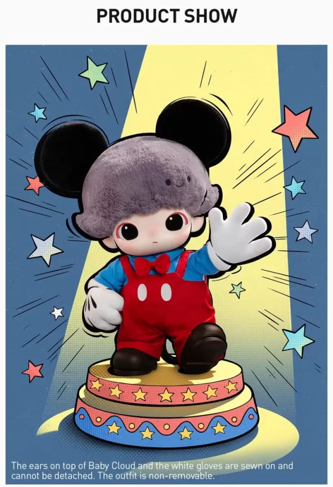 DIMOO WORLD × Seria DISNEY – Geantă de pluș din vinil Mickey