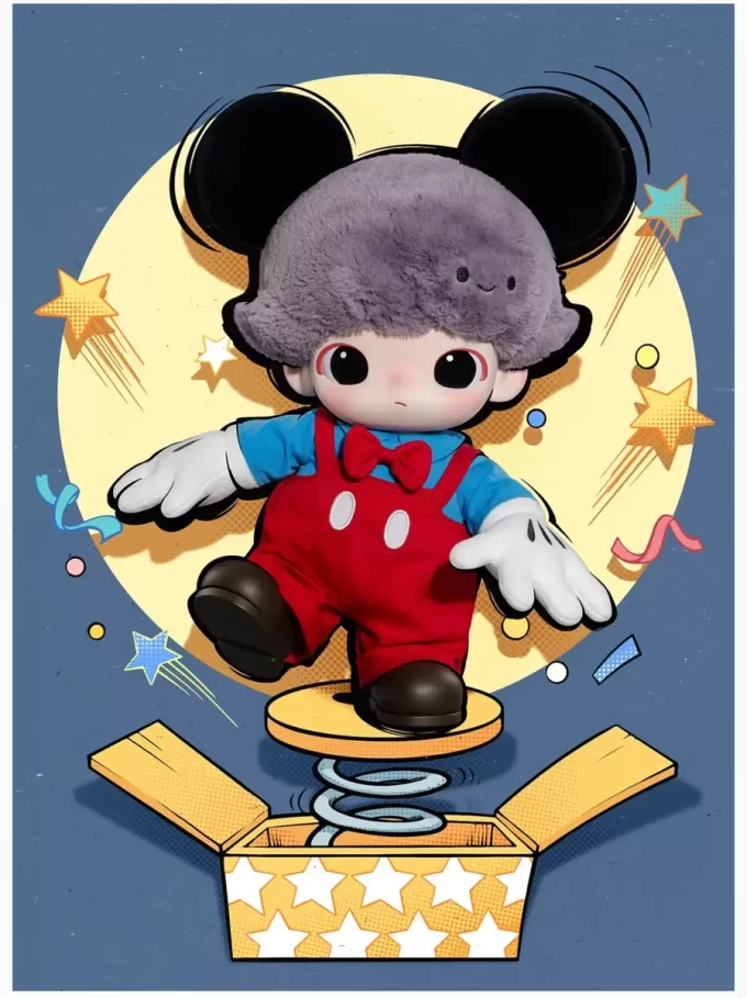 DIMOO WORLD × Seria DISNEY – Geantă de pluș din vinil Mickey