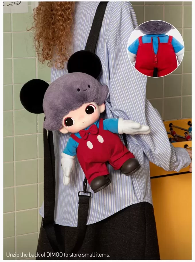 DIMOO WORLD × Seria DISNEY – Geantă de pluș din vinil Mickey