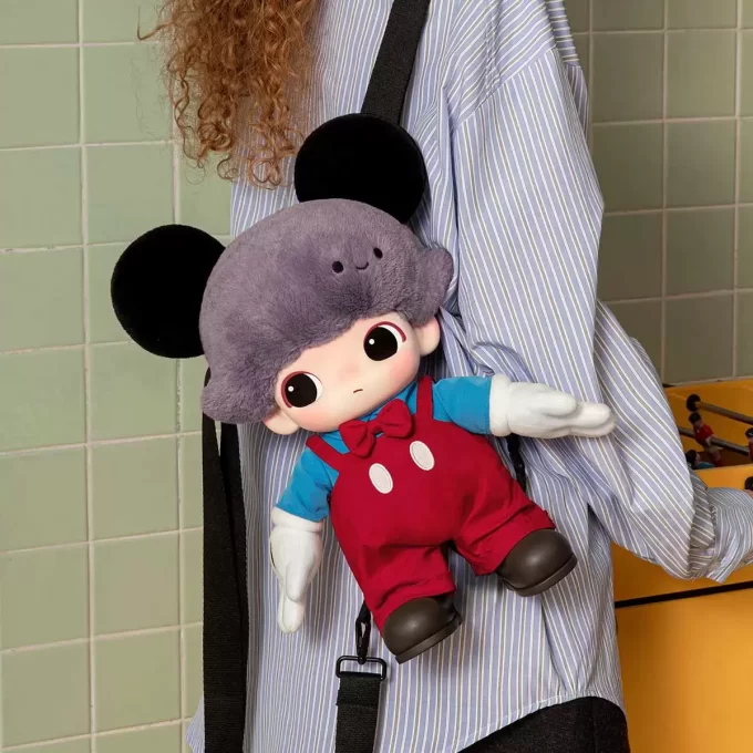 DIMOO WORLD × Seria DISNEY – Geantă de pluș din vinil Mickey