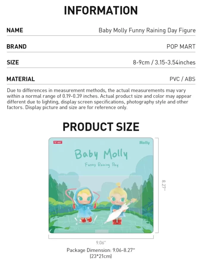 Figurină amuzantă Baby Molly, zi ploioasă