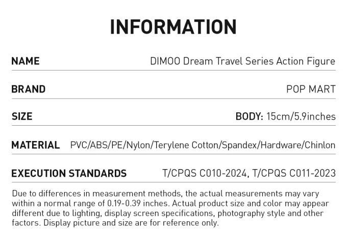 Figurină de acțiune DIMOO Dream Travel Series