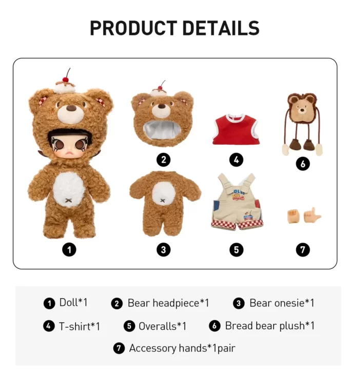 Figurină de acțiune MOLLY Bear Bread 1/8