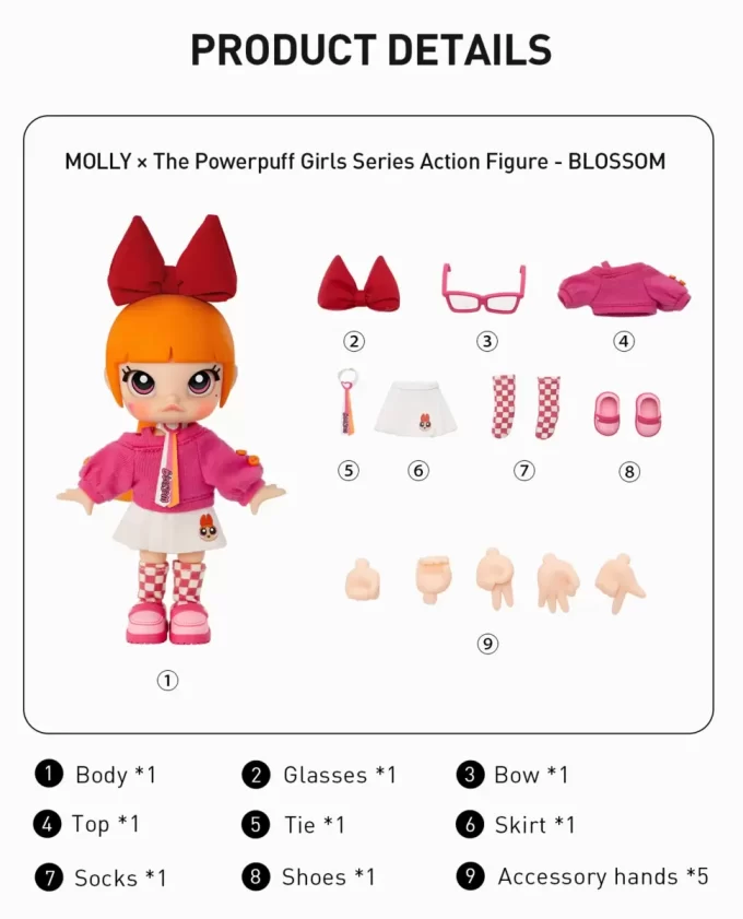 Figurină de acțiune MOLLY × Fetițele Powerpuff