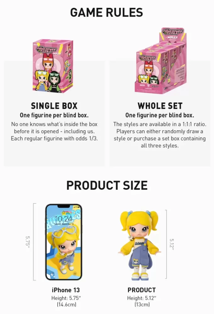 Figurină de acțiune MOLLY × Fetițele Powerpuff