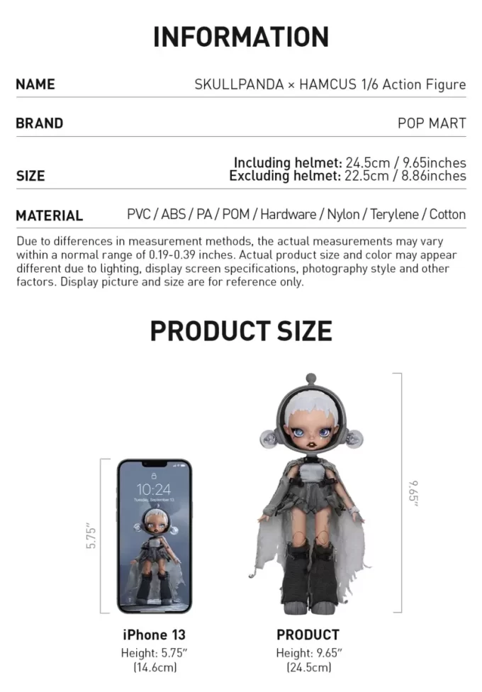 Figurină de acțiune SKULLPANDA × HAMCUS 1/6
