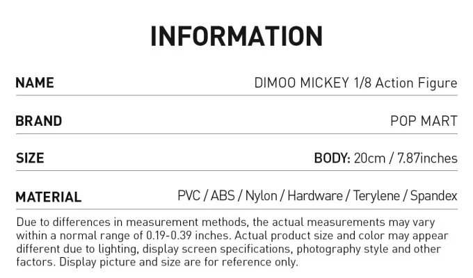 Figurină DIMOO MICKEY 1/8