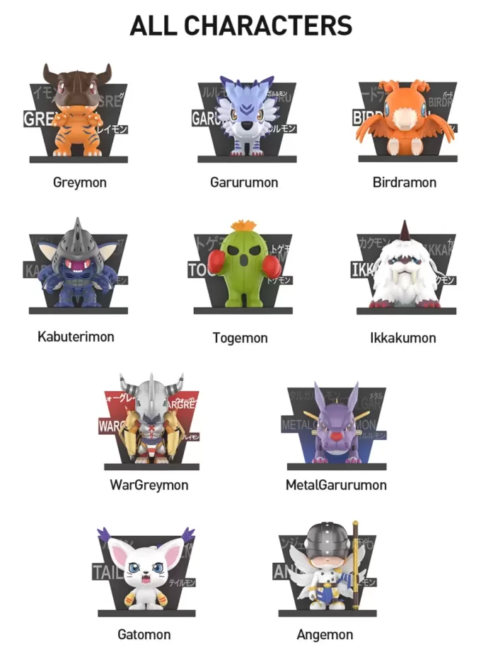 Figurine din seria Digimon Adventure cu magneți de frigider
