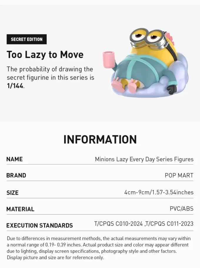Figurine Minions Lazy Every Day din seria Figurine Minions Lazy Every Day din seria