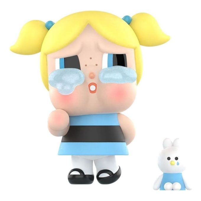 Figurine vinil CryBaby „Bubbles” de la Pop Mart x Powerpuff Girls