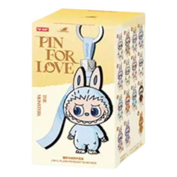 Labubu Pin for Love Pandantiv de pluș cu cutie sigilată (A-M) (1 cutie oarbă)