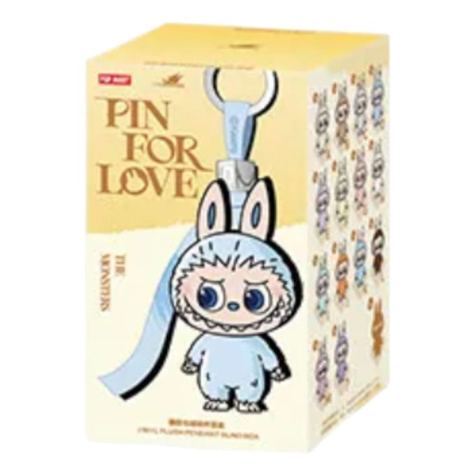 Labubu Pin for Love Pandantiv de pluș cu cutie sigilată (A-M) (1 cutie oarbă)