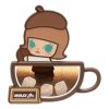 Magnet de frigider Pop Bean Coffee Factory „Molly Amestecă cu zahăr”