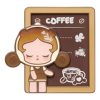 Magnet de frigider Pop Bean Coffee Factory „Skullpanda Coffee Moment”