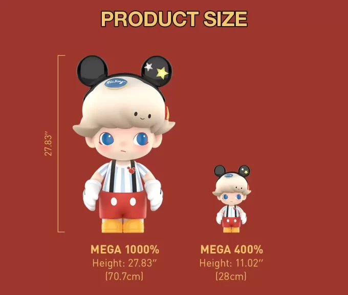 MEGA JUST DIMOO 1000% Mickey Mouse MEGA JUST DIMOO 1000% Mickey Mouse