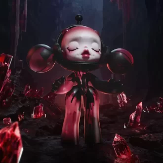 MEGA α SKULLPANDA Cristal Roșu 400%