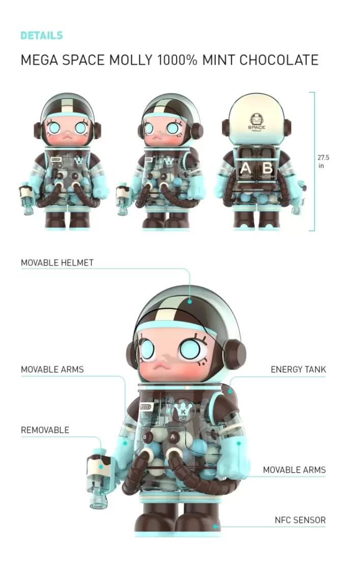 MEGA SPACE MOLLY Ciocolată cu mentă 1000%