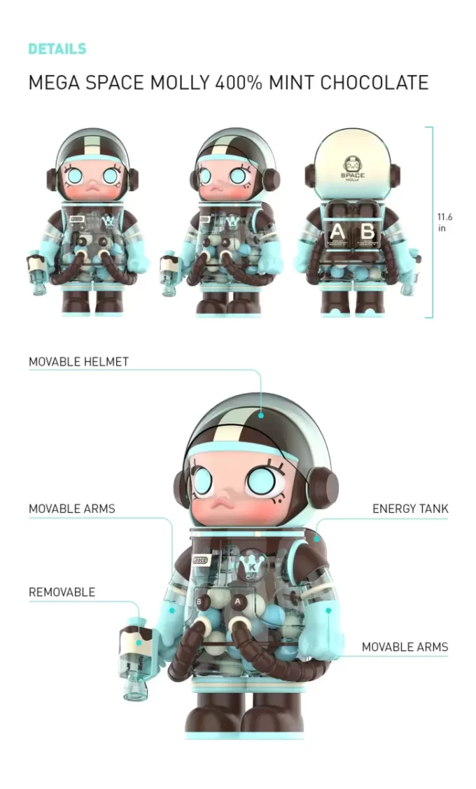 MEGA SPACE MOLLY Ciocolată cu mentă 400%