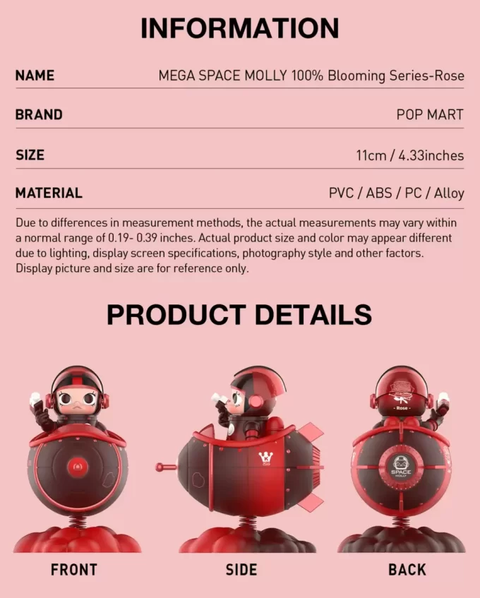 MEGA SPACE MOLLY Seria 100% Blooming – Trandafir