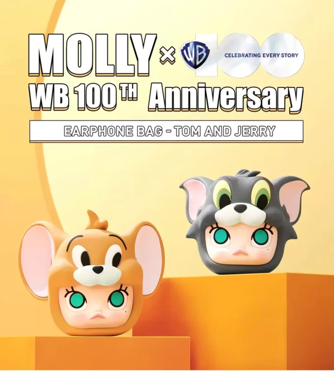 MOLLY X Warner Bros. Seria aniversară de 100 de ani – Husă pentru căști (Tom și Jerry)