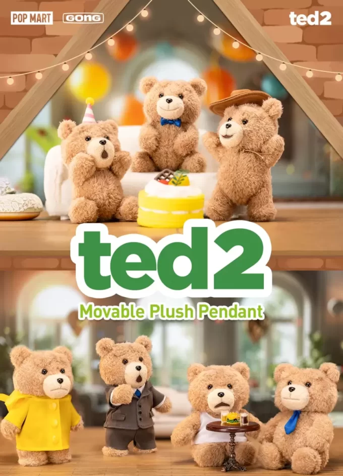 Pandantiv de pluș Ted2 cu ursuleț de pluș Pandantiv de pluș Ted2 cu ursuleț de pluș