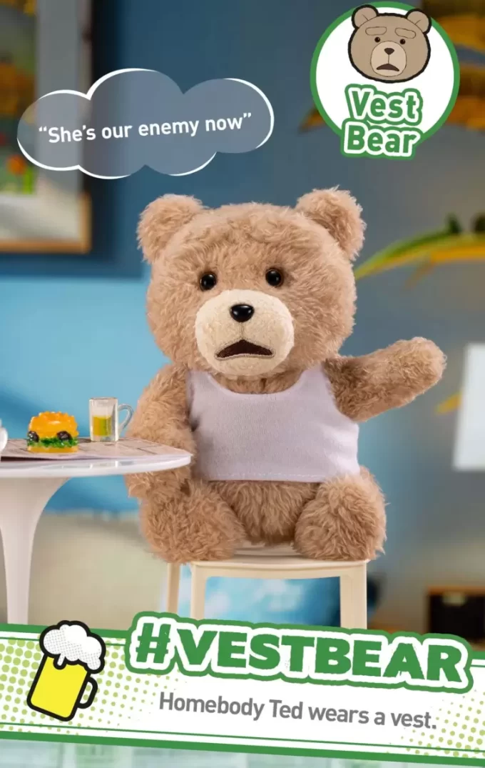 Pandantiv de pluș Ted2 cu ursuleț de pluș Pandantiv de pluș Ted2 cu ursuleț de pluș