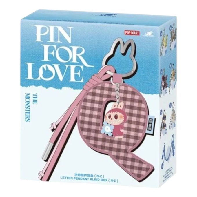 Pin Labubu pentru pandantiv scrisoare de dragoste, cutie sigilată (N-Z) (1 cutie oarbă)