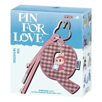 Pin Labubu pentru pandantiv scrisoare de dragoste, cutie sigilată (N-Z) (1 cutie oarbă)