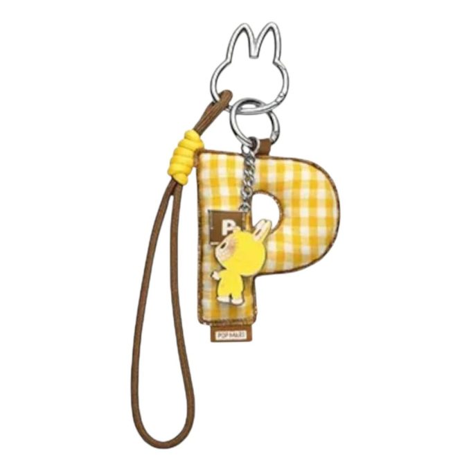 Pin Labubu pentru pandantiv scrisoare de dragoste „P”