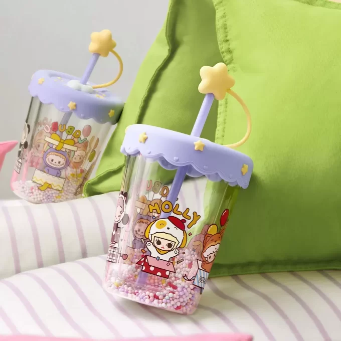 POP BEAN Paie de Petrecere în Pijama cu Dublu Strat, Paie Mișcătoare POP BEAN Paie de Petrecere în Pijama cu Dublu Strat, Paie Mișcătoare